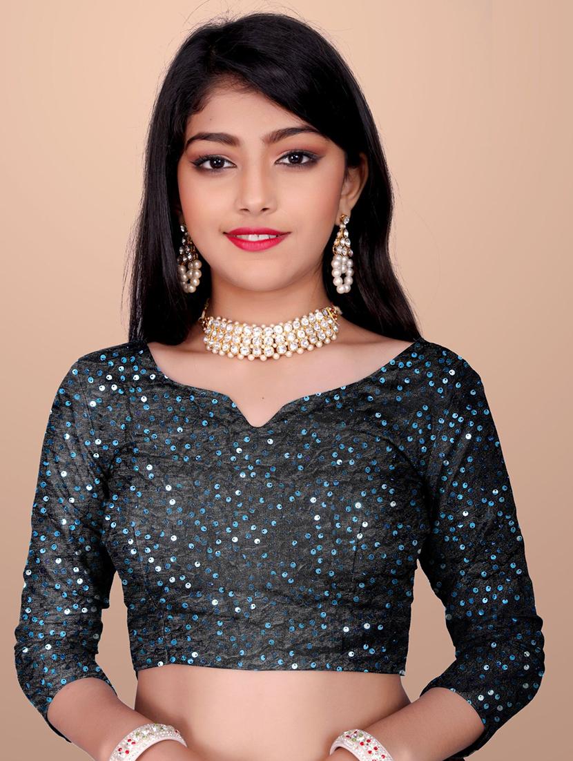 girls ready to wear embroidered saree - 20026739 - Standard Image - 2