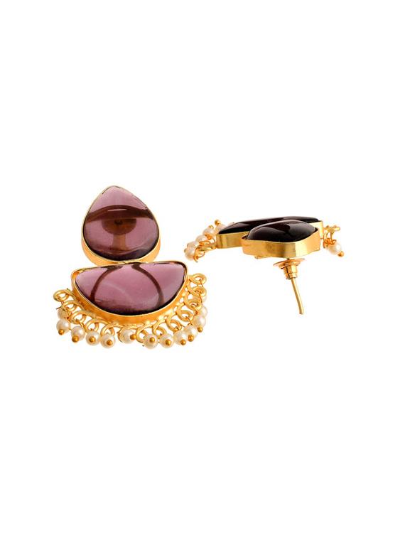 women gold plated drop earring - 20026839 - Standard Image - 2