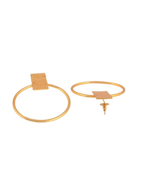 gold brass hoop earring - 20026845 - Standard Image - 2