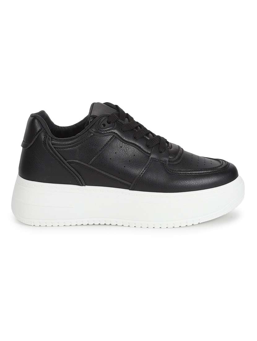 black lace-up casual shoes - 20029604 - Standard Image - 2