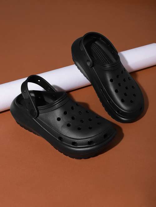 black slides flip flops - 20029610 - Standard Image - 0