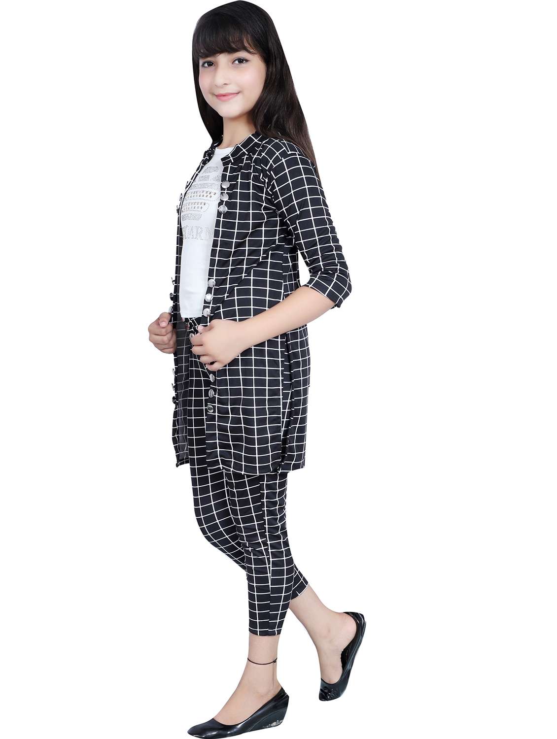 girls top and bottom set with jacket - 20029706 - Standard Image - 2