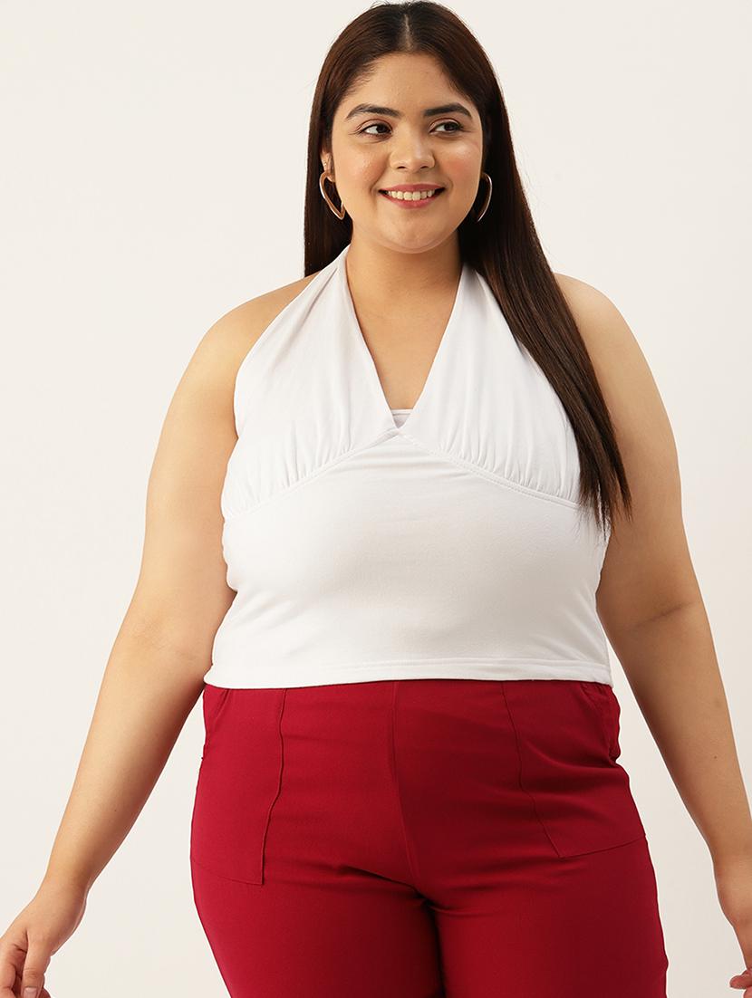 women's crop halter neck top - 20029940 -  Zoom Image - 0