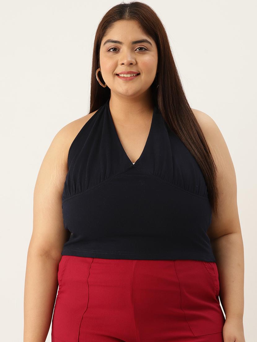 women's crop halter neck top - 20029941 - Zoom Image - 0