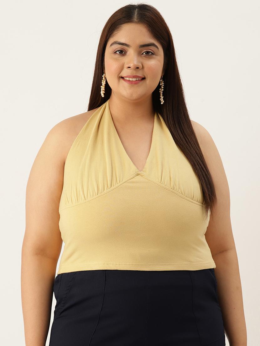 women's crop halter neck top - 20029942 - Zoom Image - 0
