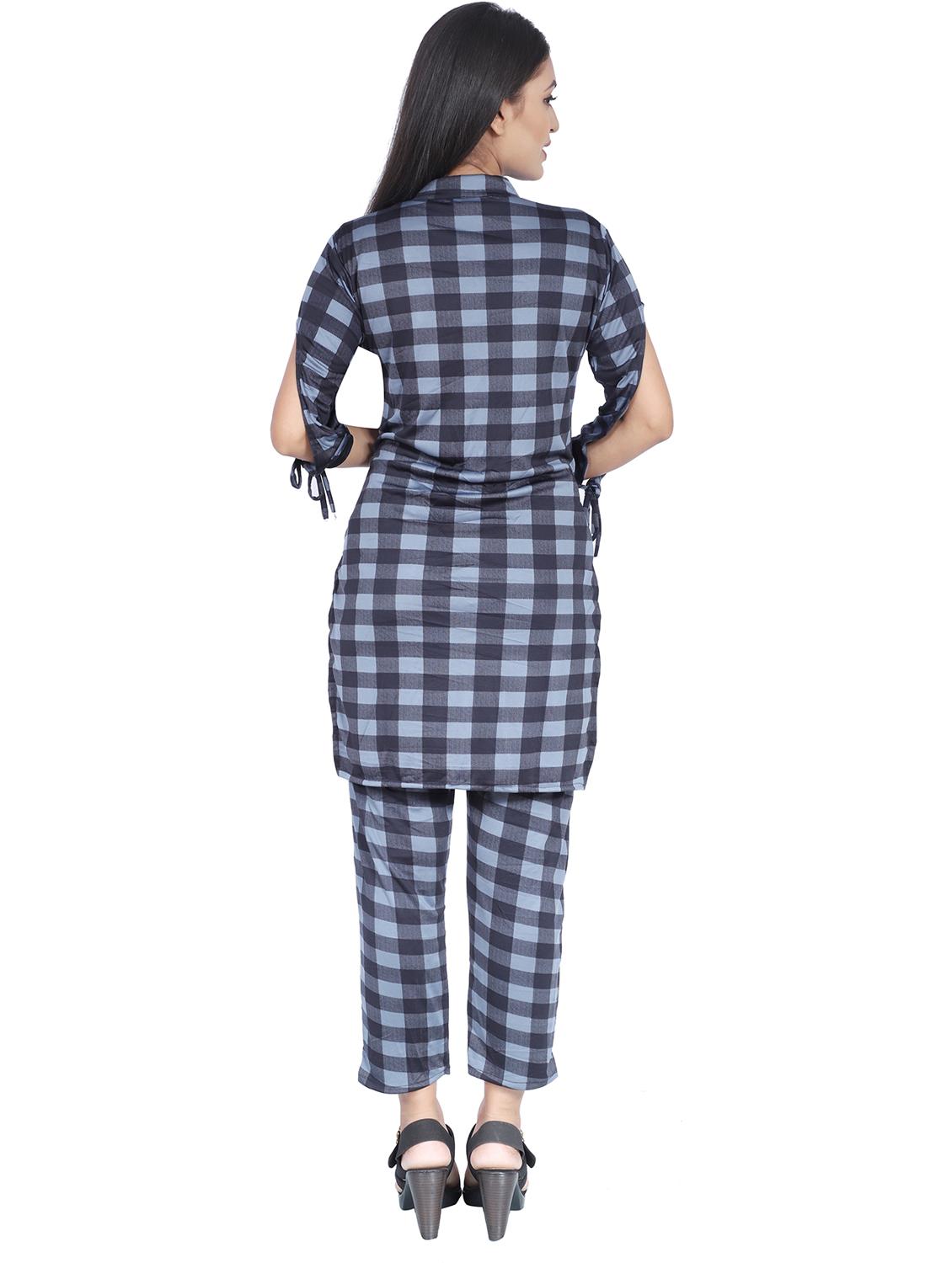 blue checks regular jacket - 20030135 - Standard Image - 2