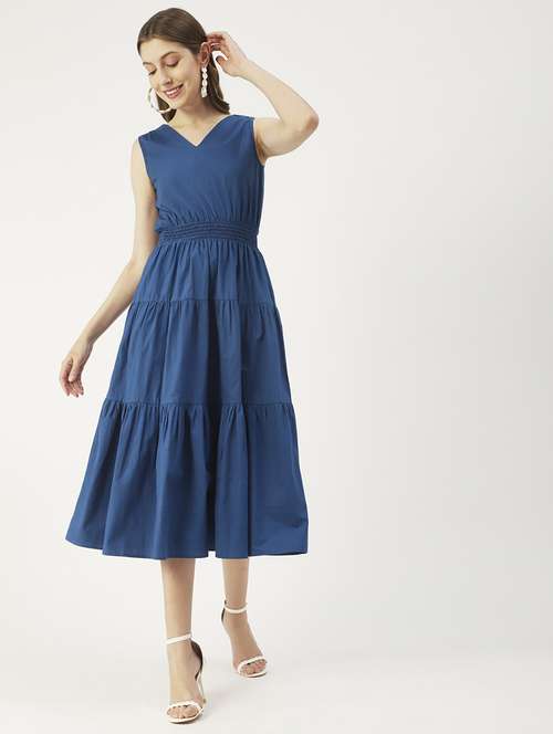 women's tiered dress solid dress - 20031227 -  Standard Image - 0