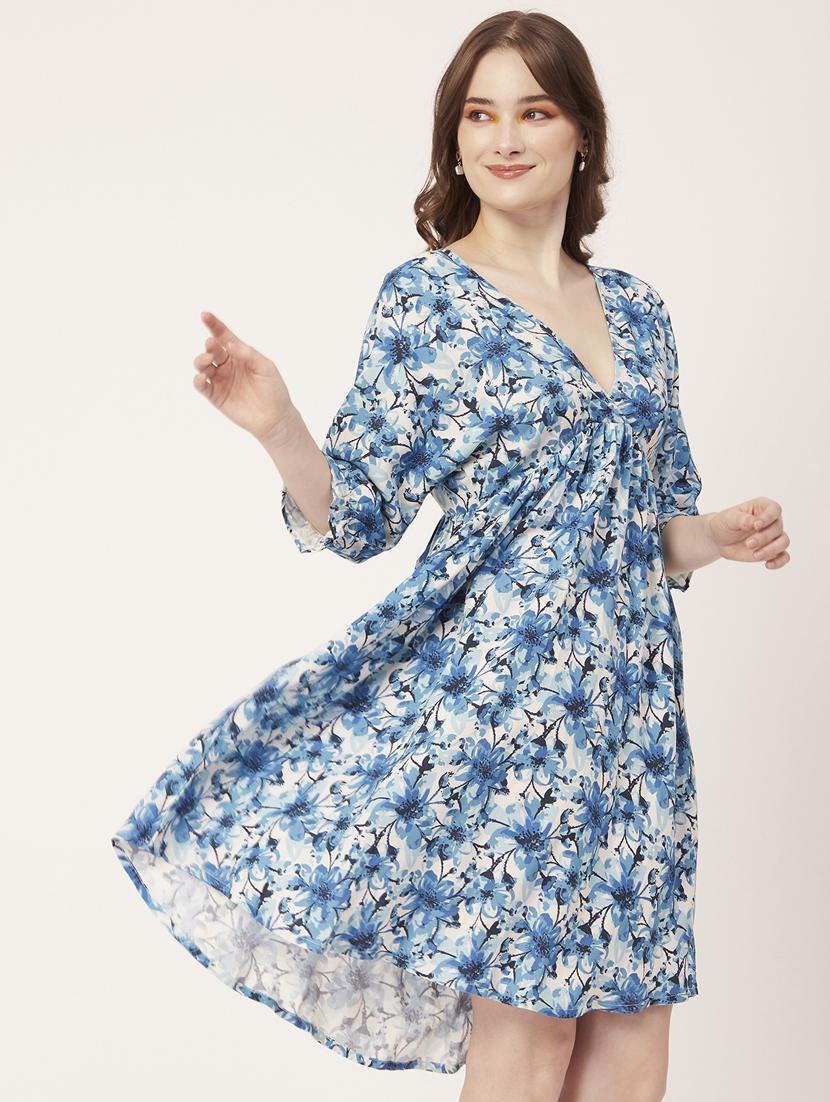 women's fit & flare floral dress - 20031233 - Standard Image - 2