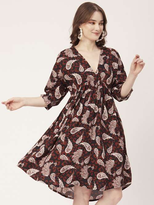 women's fit & flare abstract dress - 20031234 -  Standard Image - 0