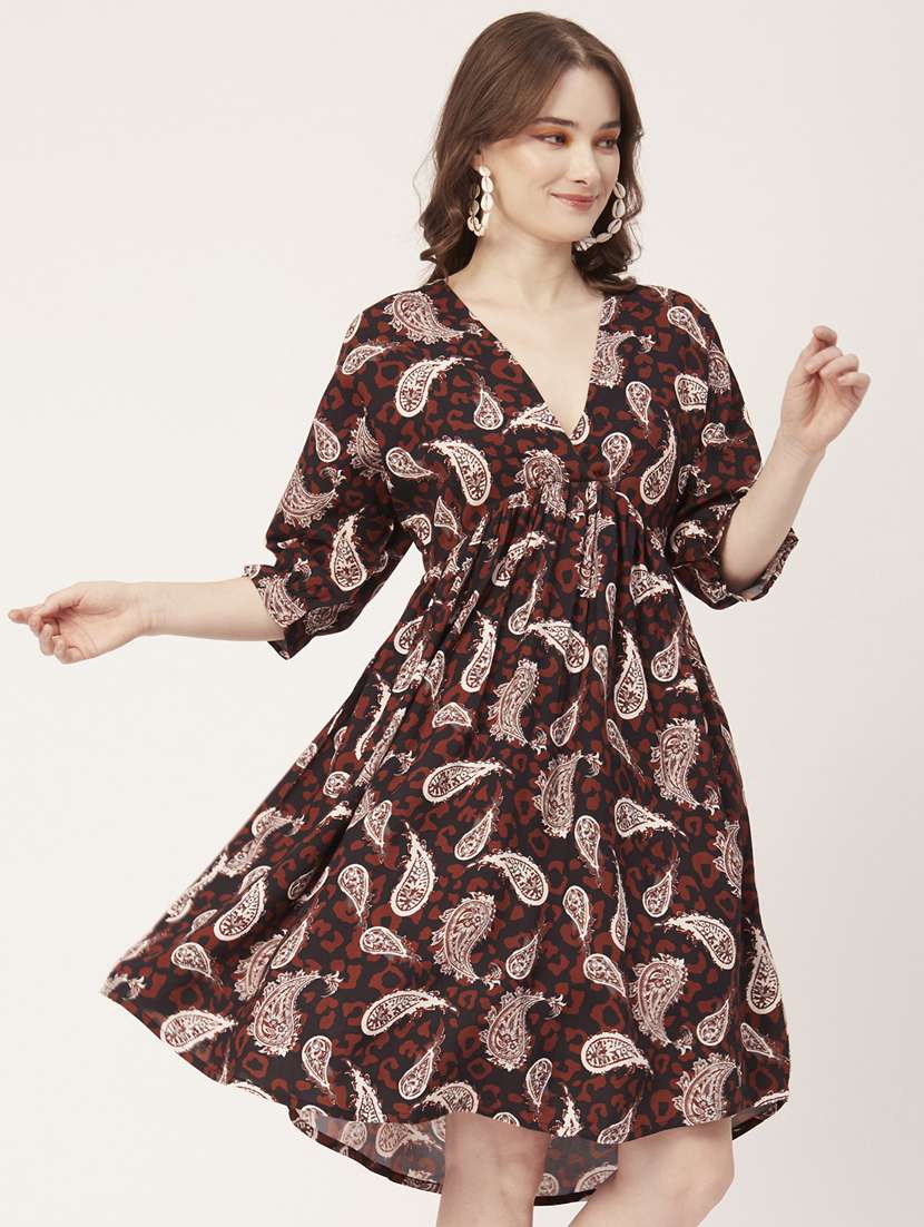 women's fit & flare abstract dress