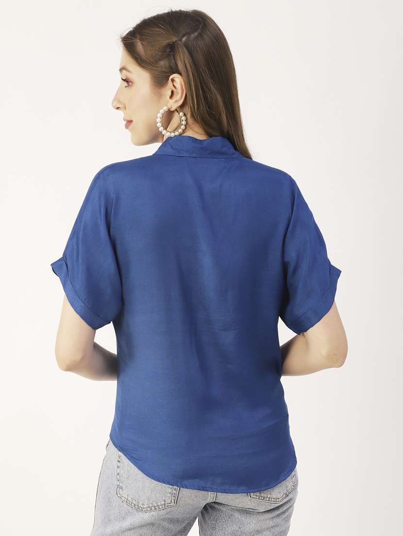 women's straight collared top - 20031274 -  Standard Image - 2