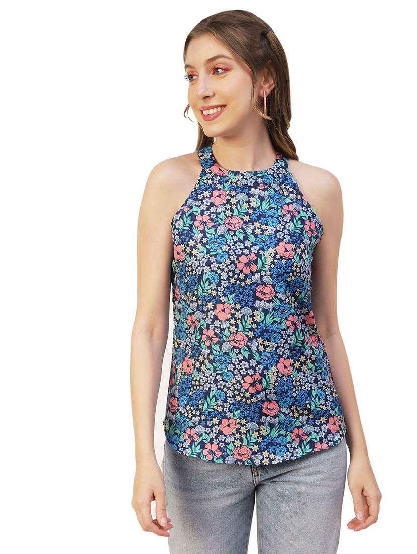 women's straight halter neck top