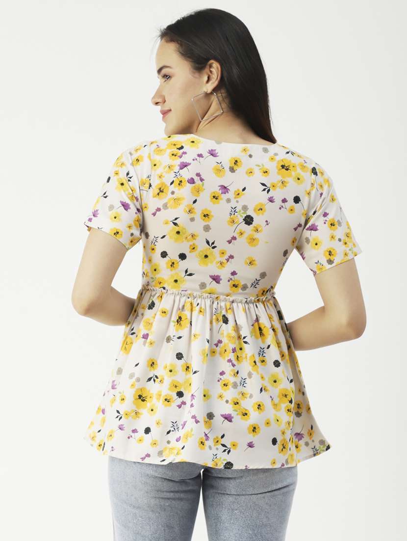women's peplum v neck top - 20031283 -  Standard Image - 2