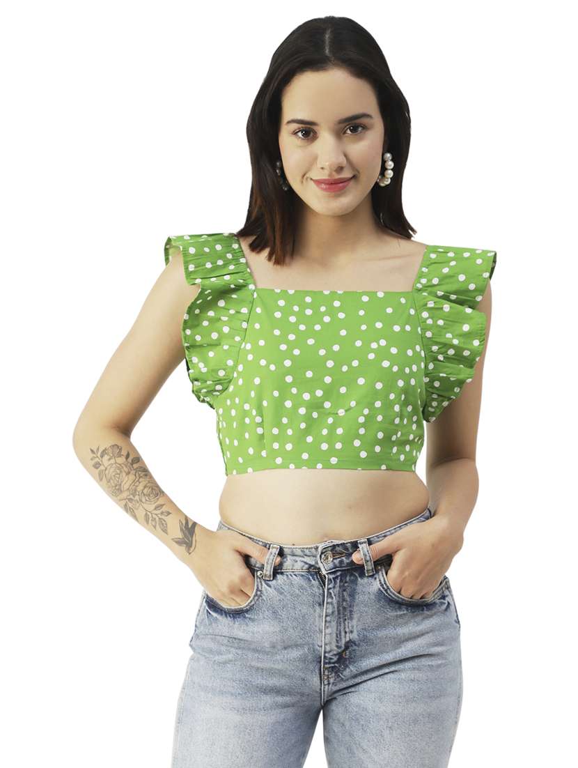 women's crop square neck top