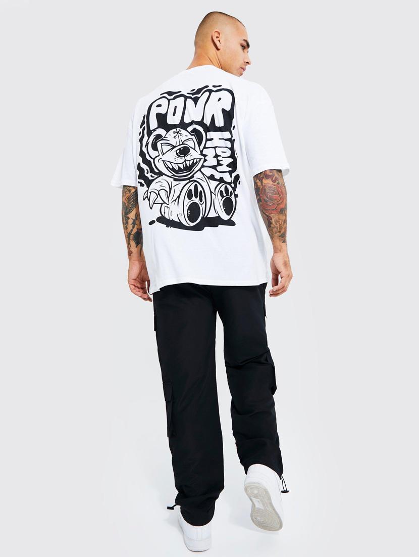 round neck back print t-shirt - 20031518 - Standard Image - 2