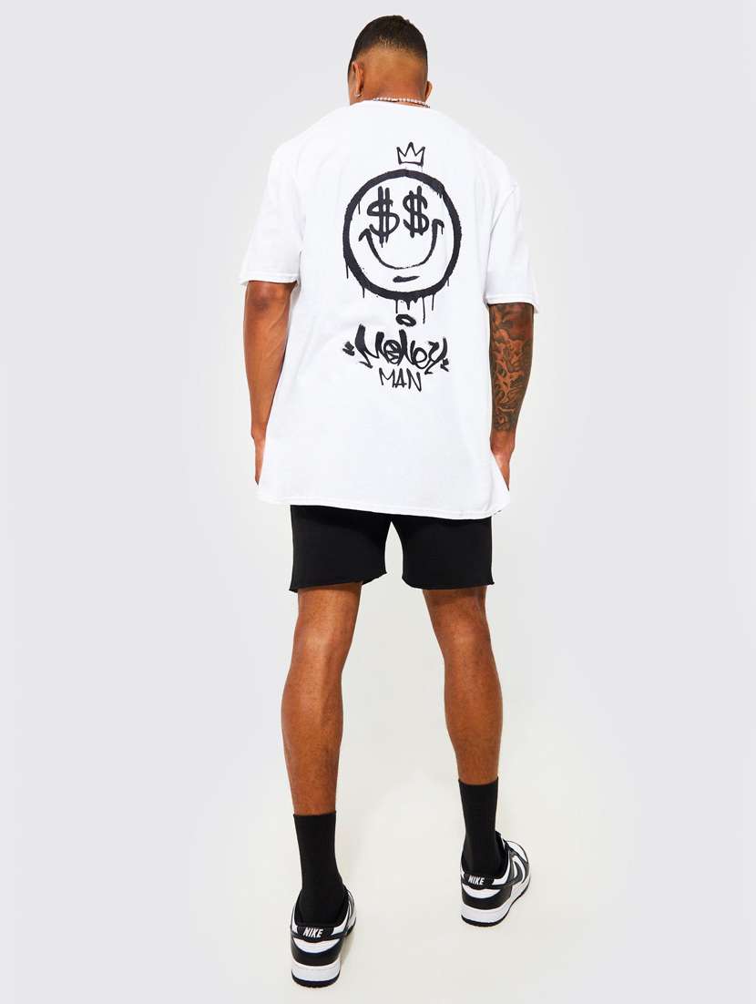round neck back print t-shirt - 20031519 - Standard Image - 2