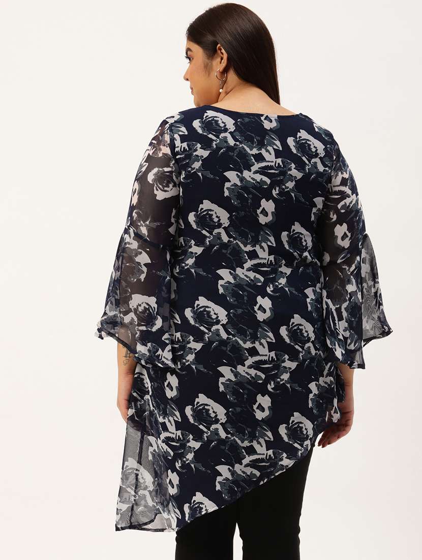 women's asymmetric notch neck top - 20031525 - Standard Image - 2