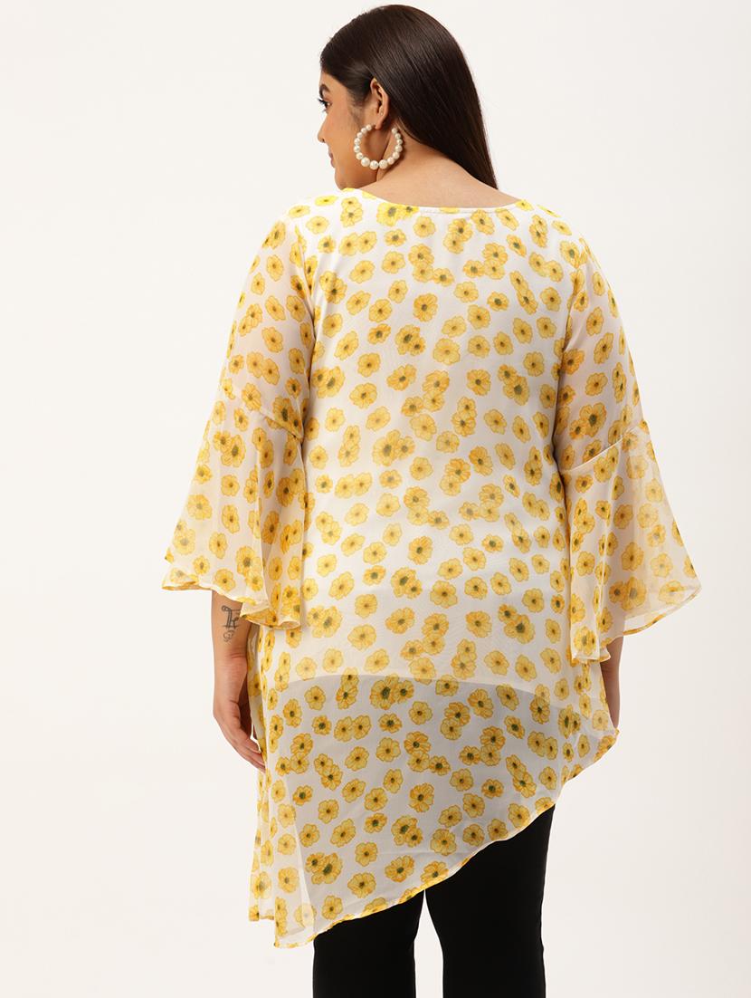 women's asymmetric v neck top - 20031526 - Standard Image - 2