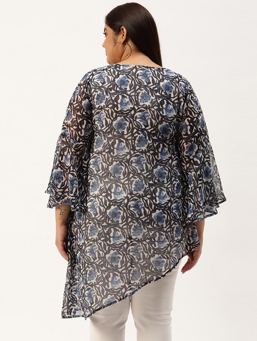 women's asymmetric notch neck top - 20031529 - Standard Image - 2