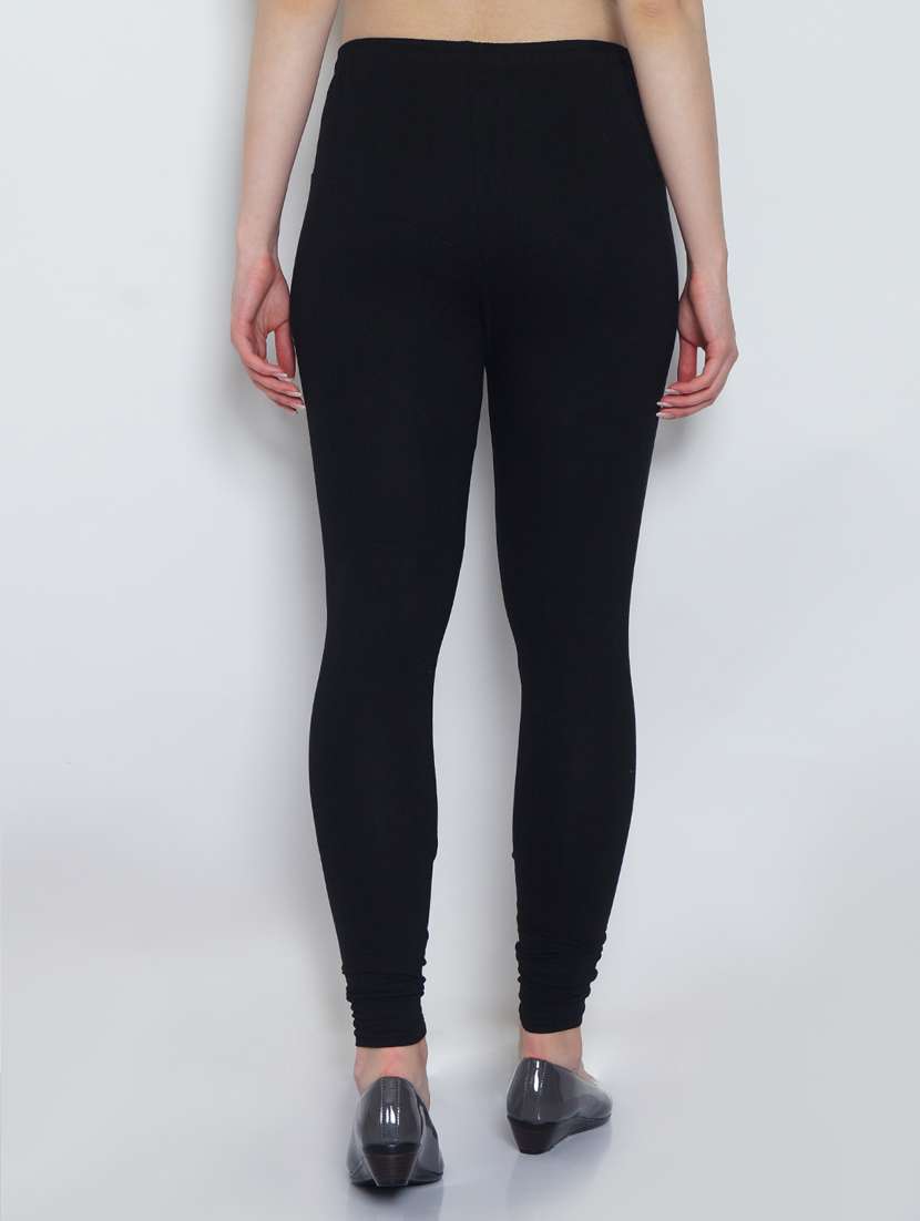 black cotton lycra leggings - 20031632 -  Standard Image - 2