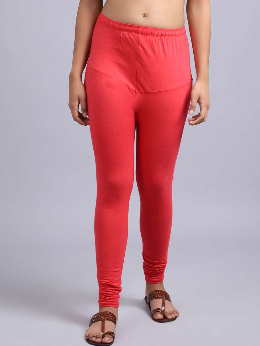 pink cotton lycra legging - 20031641 -  Zoom Image - 0