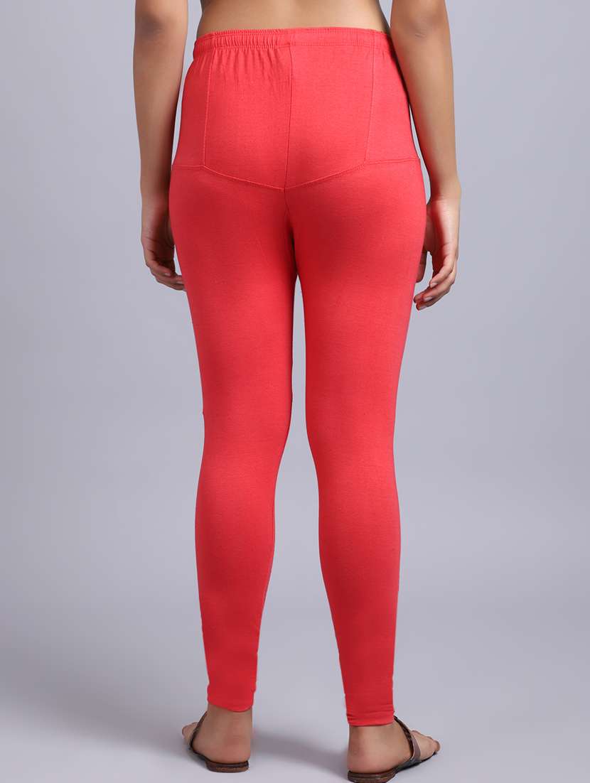 pink cotton lycra legging - 20031641 - Standard Image - 2
