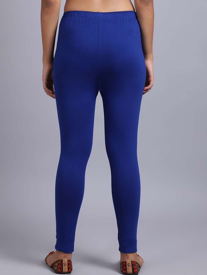 blue cotton lycra leggings - 20031650 - Standard Image - 2