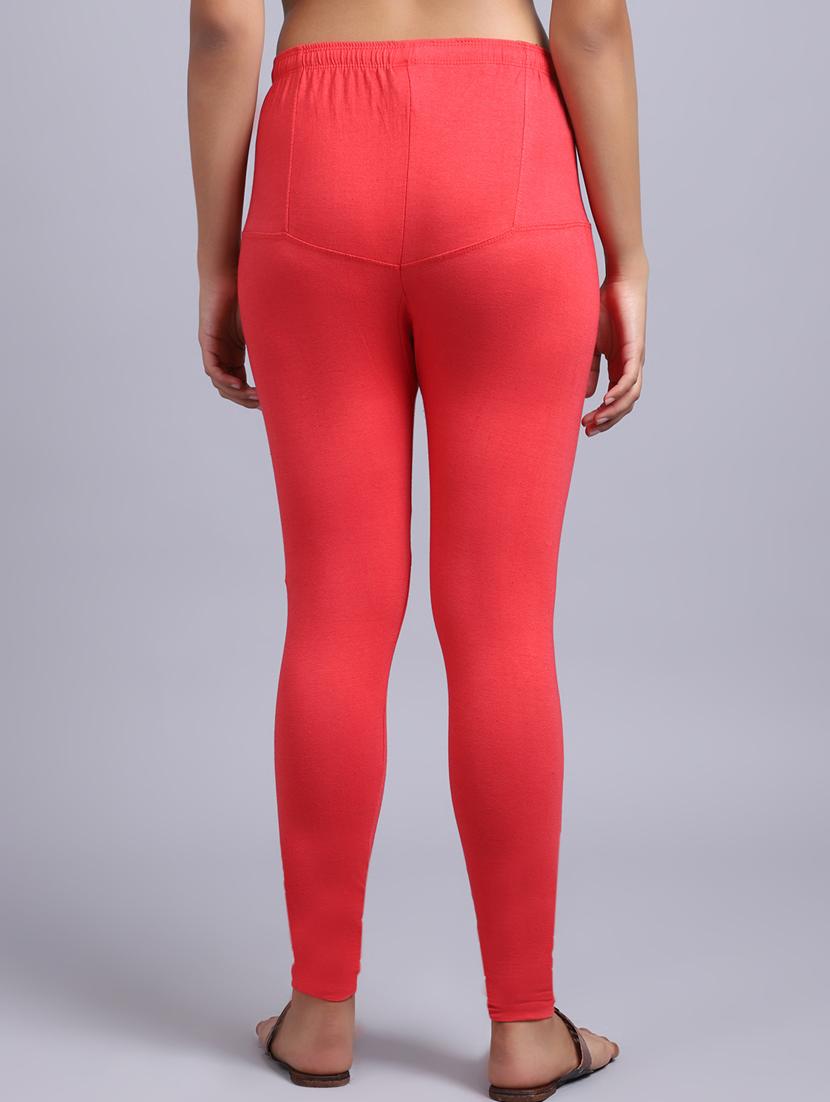 orange cotton lycra leggings - 20031656 - Standard Image - 2