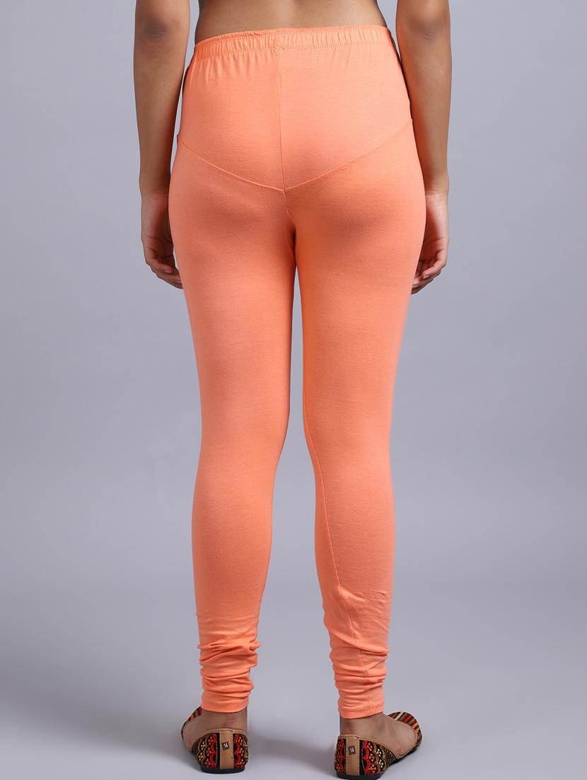orange cotton lycra leggings - 20031658 - Standard Image - 2