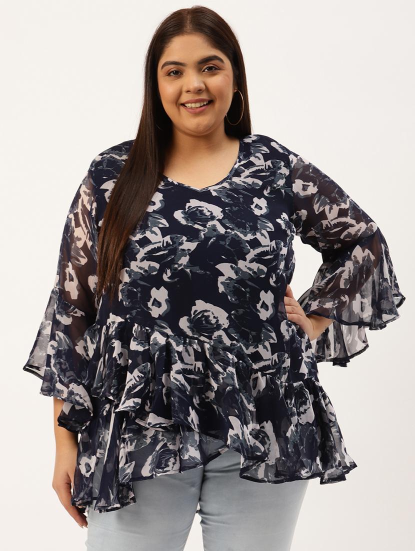 women's layered round neck top - 20033415 - Zoom Image - 0