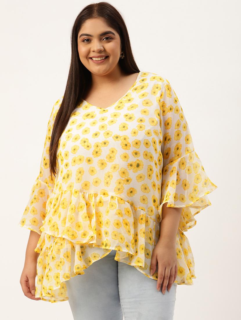 women's asymmetric v neck top - 20033416 - Zoom Image - 0