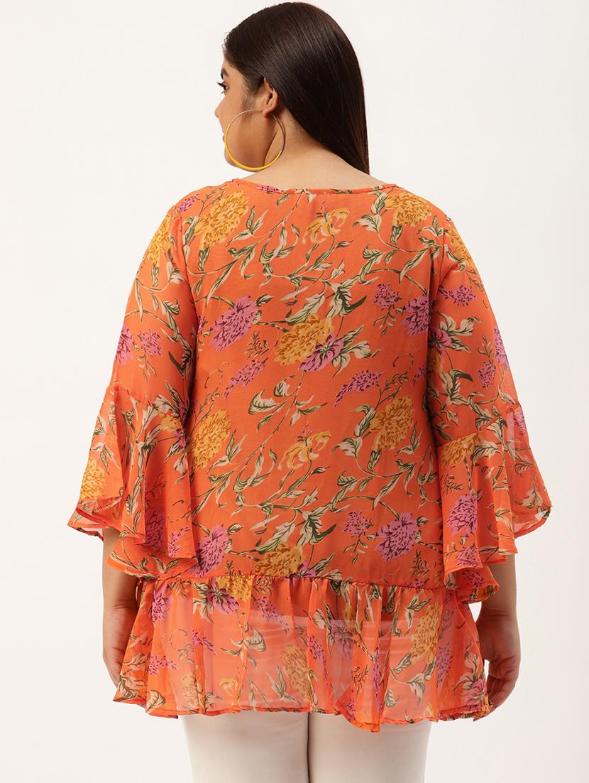 women's asymmetric v neck top - 20033417 - Standard Image - 2