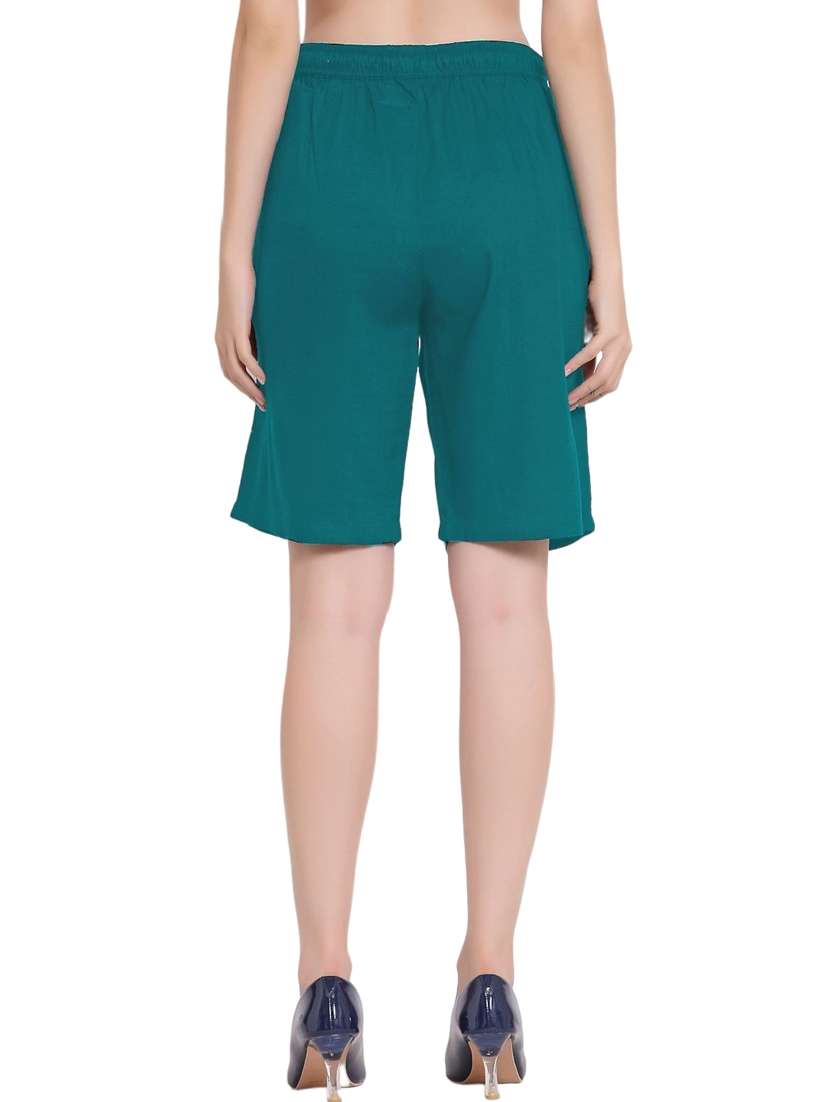 mid rise solid regular shorts - 20036440 - Standard Image - 2