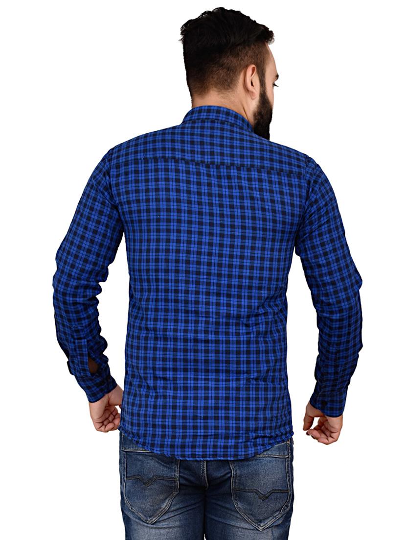 mens checks casual shirt - 20037867 - Standard Image - 2