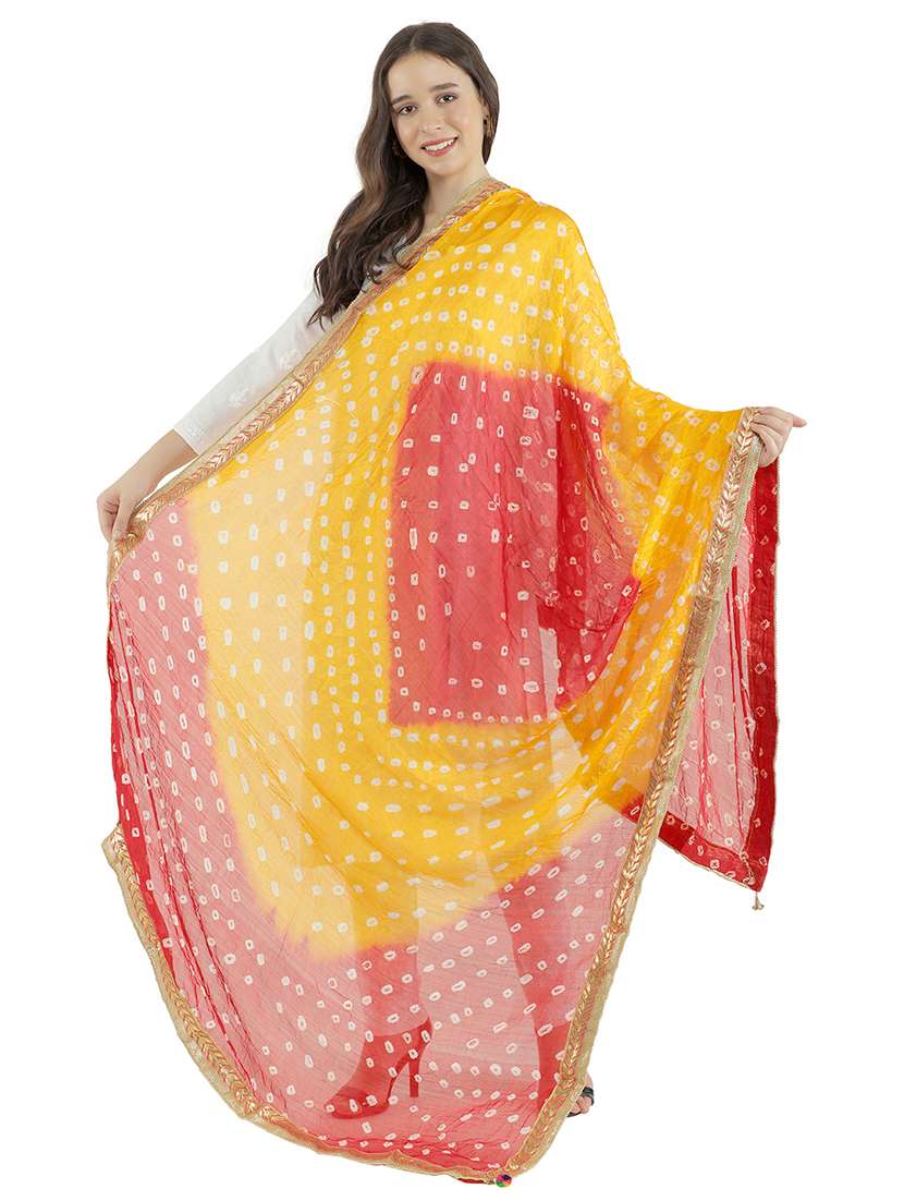gota attached bandhani dupatta 