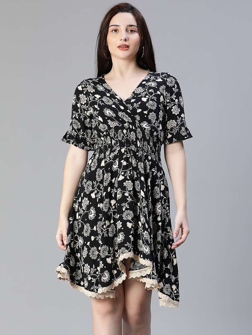 women's wrap floral dress