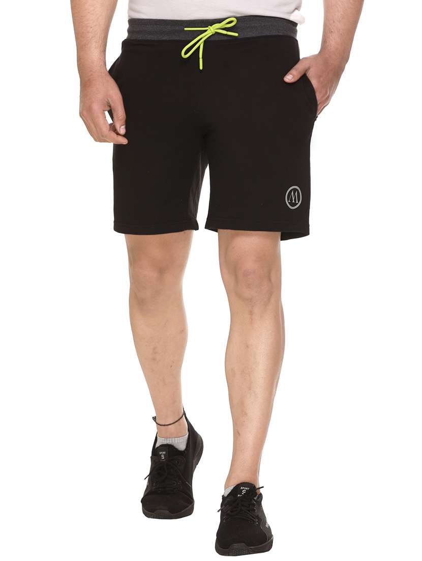 mid rise solid shorts