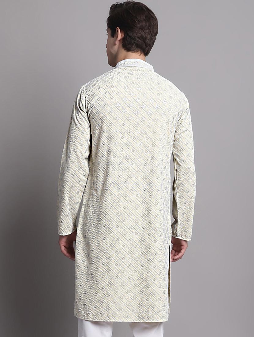 embroidered cotton long kurta - 20038878 - Standard Image - 2