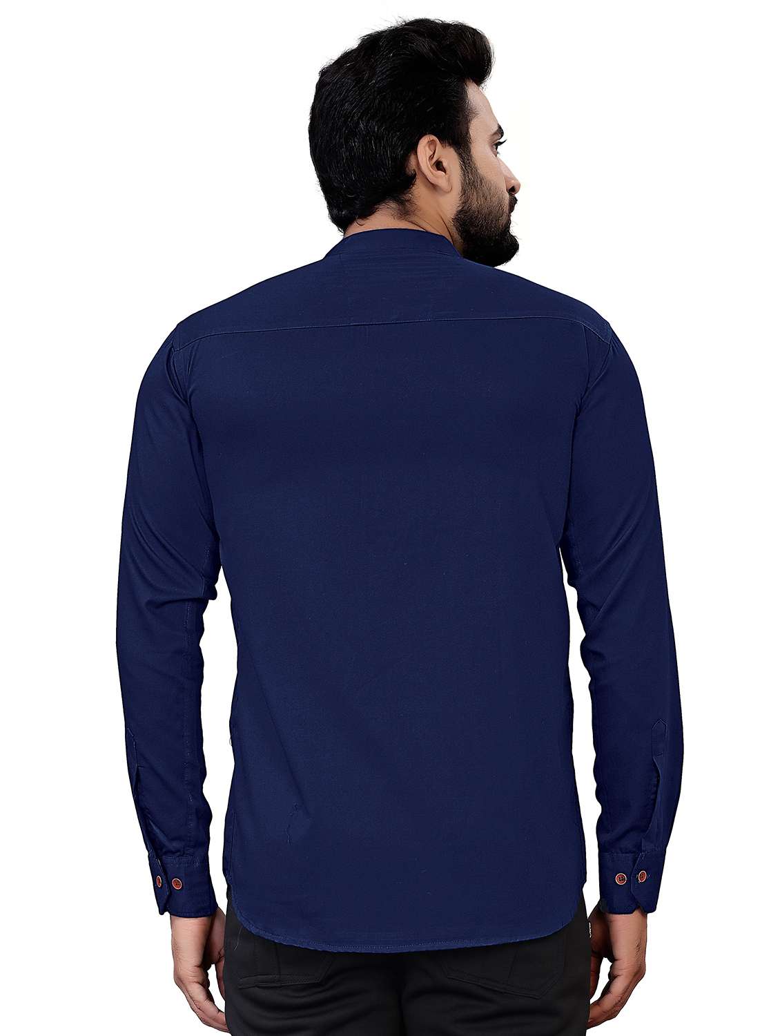 mandarin neck solid short kurta - 20038935 -  Standard Image - 2