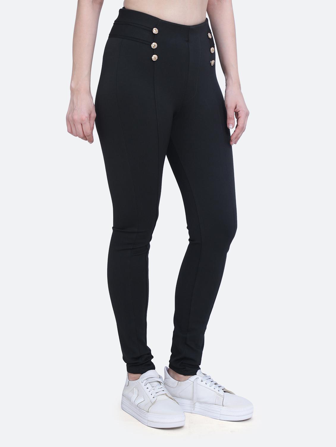 high rise full length solid jeggings - 20039155 - Standard Image - 2