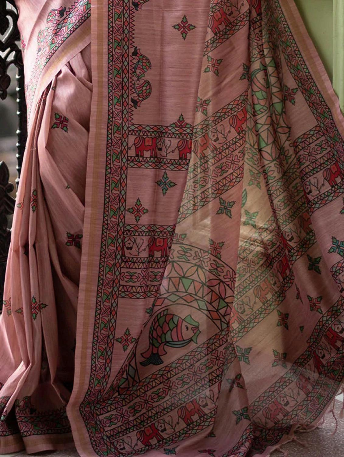 pink silk blend mysore saree - 20039245 - Standard Image - 2