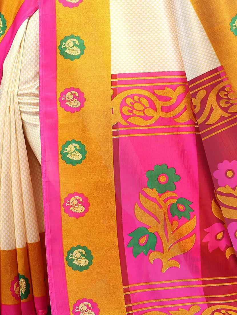 beige mysore silk saree with blouse - 20039309 - Standard Image - 2