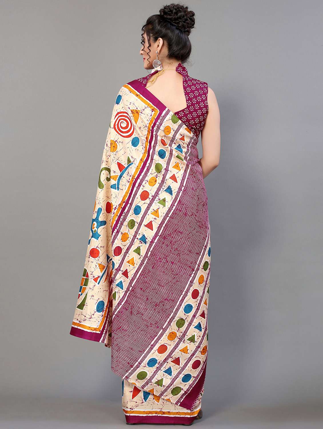 purple silk blend mysore saree with blouse - 20039335 -  Standard Image - 2
