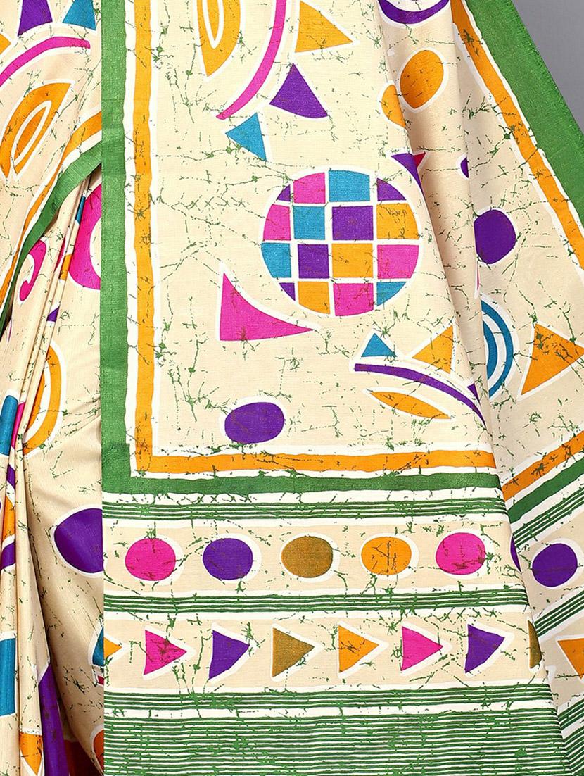 green silk blend mysore saree with blouse - 20039339 - Standard Image - 2