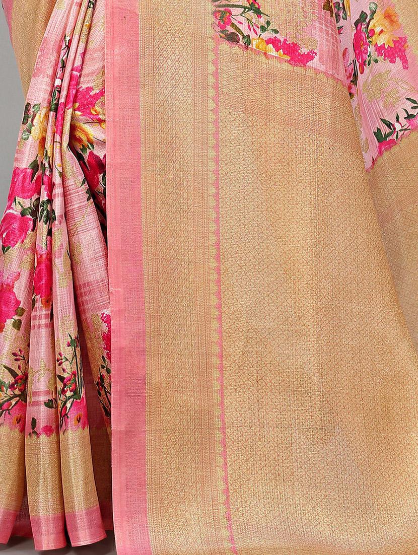 pink silk blend mysore saree - 20039449 - Standard Image - 2