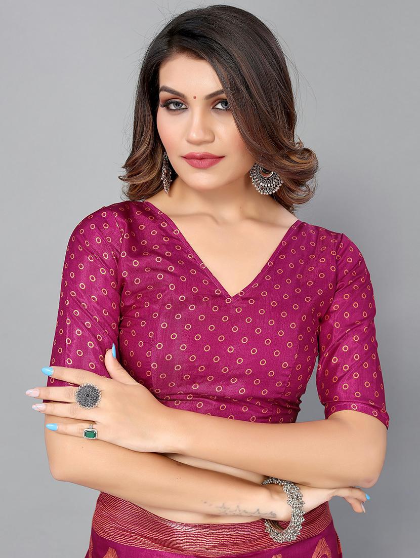 self design mysore silk saree with blouse - 20039635 - Standard Image - 2