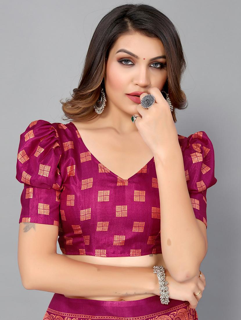 self design mysore silk saree with blouse - 20039665 - Standard Image - 2