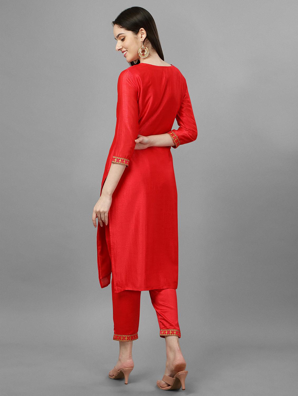 round neck solid straight kurta - 20039723 - Standard Image - 2