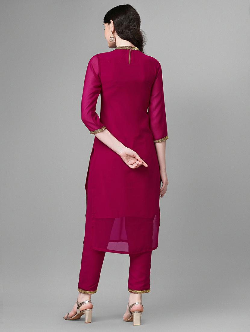 embroidered kurta pant set - 20039783 - Standard Image - 2