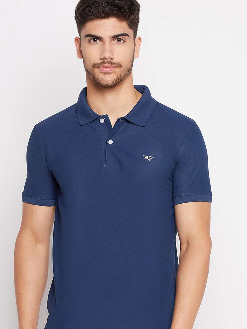 men's solid cotton polo t-shirt